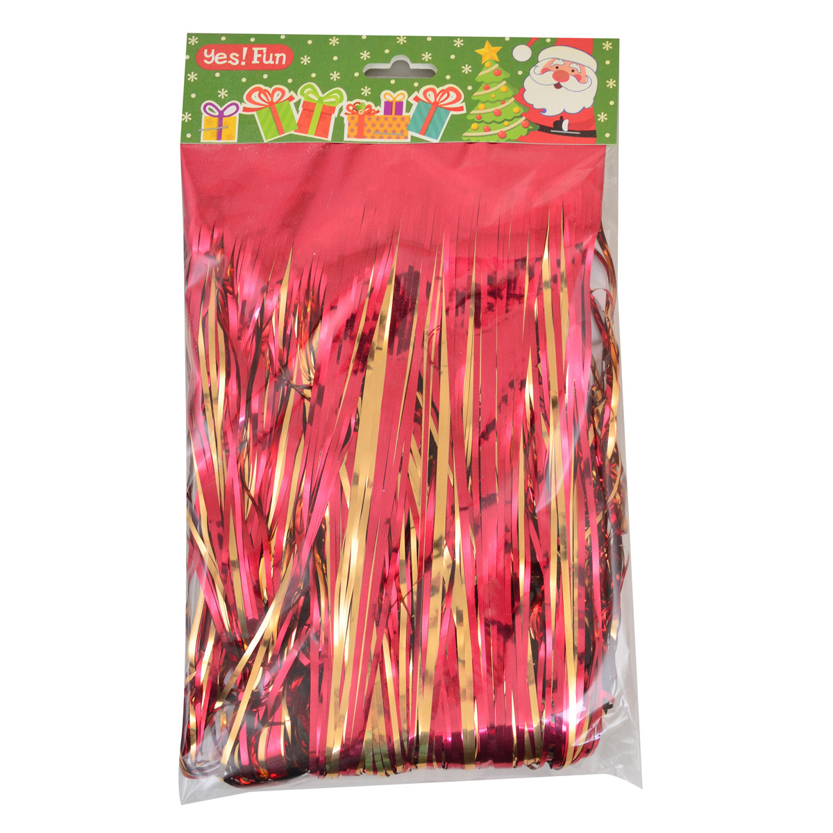 Гірлянда Yes Fun "Блискучий дощ" для створення фотозоны l-50 см h-270 см черв.-золо код: 980313, фото 1