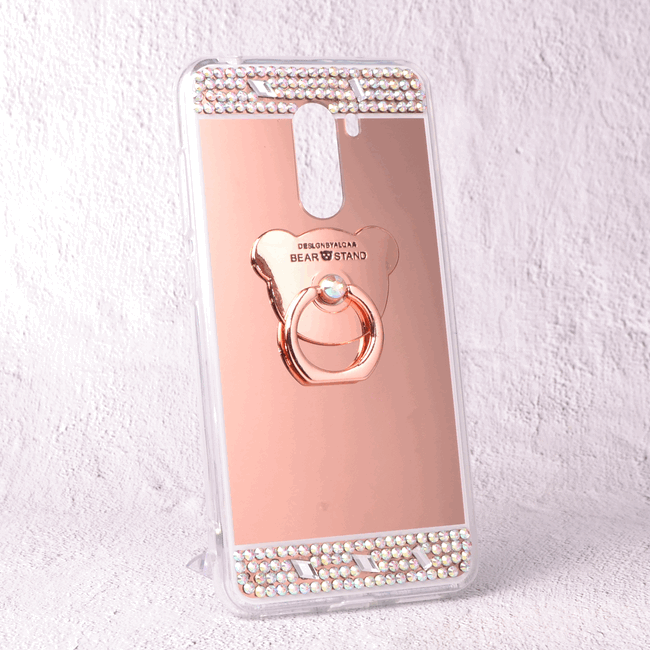 Чохол-накладка TPU Luxury Bear rose gold для Xiaomi Pocophone F1