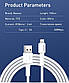 Кабель швидкої зарядки Baseus USB to Micro-USB 2.4A White, довжина - 100 см (CAMSW-02), фото 6