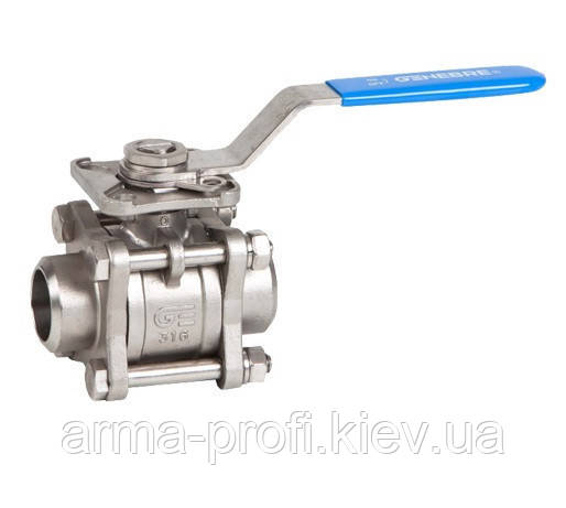 Кран нержавіючий кульовий під приварення Genebre 2026 Ду 80