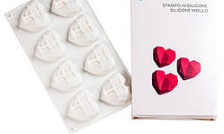 Силіконова форма Серця грані