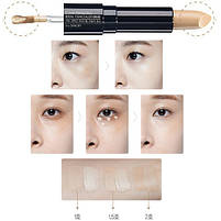 Консилер два в одному The Saem Cover Perfection Ideal Concealer Duo - 02 Rich Beige 4.2г+4.5г, фото 2