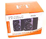 Колонки комп'ютерні FT-108AC 220V, червоне дерево, фото 5
