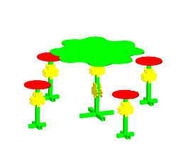 Столик для дитячого майданчика "Клевер"