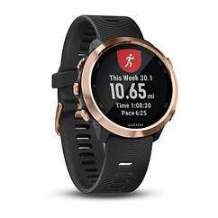 Смарт-годинник Garmin Forerunner 645 Music Black with Rose Gold Hardware Золоті з Чорним Ремінцем