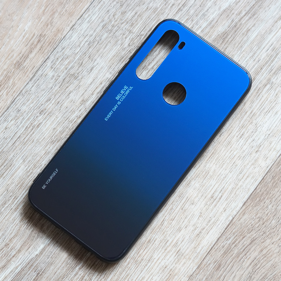 TPU чохол Gradient для Xiaomi Redmi Note 8 (синьо-чорний)