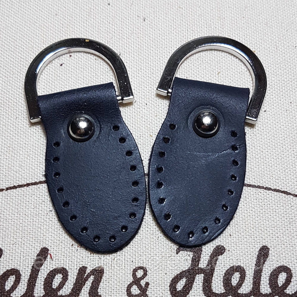 Набір пришивних елементів із півкільцями кольору "Темно-синій", фото 1