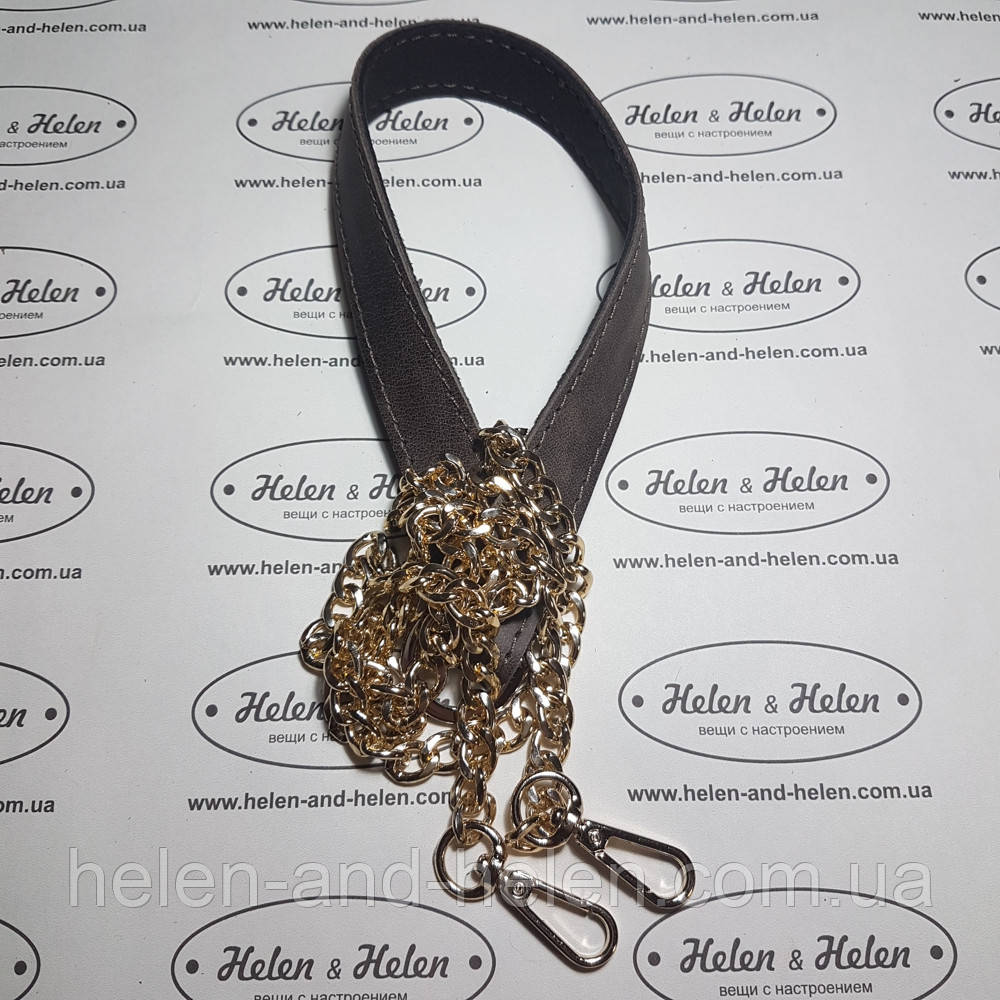 Ручка комбінована на ланцюзі. Колір "Коричневий"., фото 1