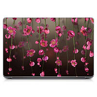 Наклейка на ноут 15.6"-13.3" 380x250 мм Flowers bloom Матовая, наклейка на ноутбук Dell, Acer, Asus, HP