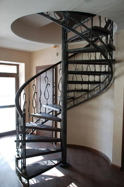 Лестница с перилами в квартиру на больцах. изготовление - фото 9 - id-p1098421634