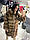Шуба з куниці в кольорі соболь з волановым коміром, фото 10