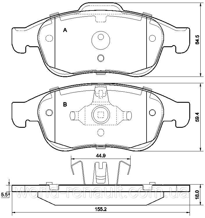 Комплект передніх гальмівних колодок на Renault Duster II 2018 - / HI-Q SP1390