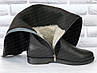 Жіночі зимові чоботи на дуже повну широку ногу голінь литку шкіряні замшеві 42-28см, фото 4