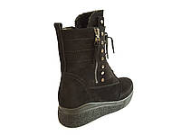 Зимние замшевые натуральные ботинки с мехом женские из замши комфорт классические Romax 380-4 41р=26,2-26,3 см