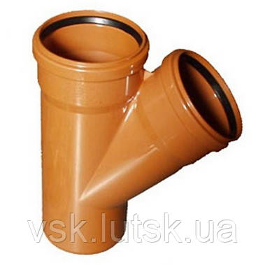 Трійник ЗОВН. 110х110х45 ПВХ