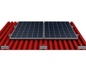 Беспрофильные система кріплень для сонячних панелей на скатний дах