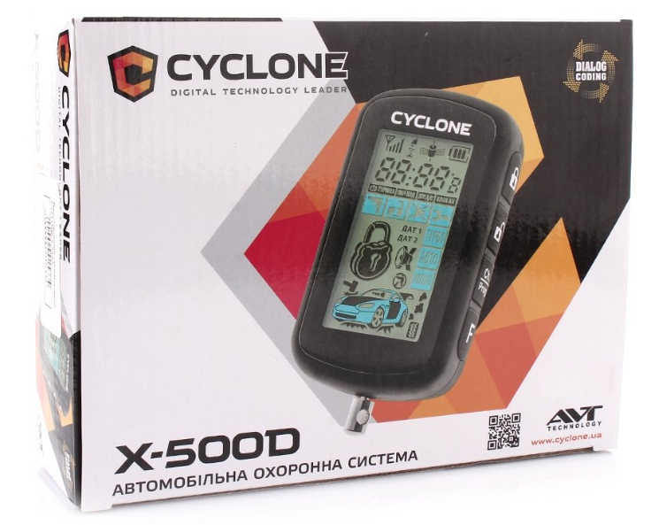 Автомобільна двостороння сигналізація на авто з діалоговим кодом CYCLON X-500D