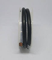 Шкіра кругла 7 мм чорного кольору