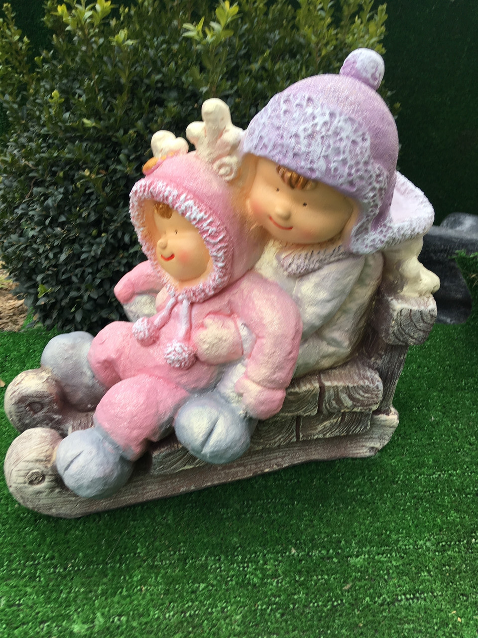 Фігурка діти на санках (висота 40 см.), фото 1