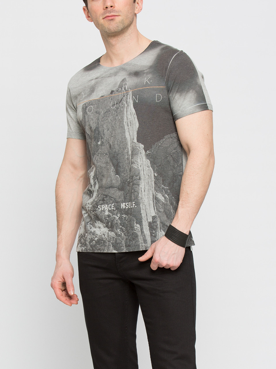 Сіра чоловіча футболка LC Waikiki/ЛС Вайки Space, Itself