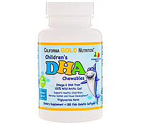 Детская омега-3, CGN Children's DHA, 180 капсул, omega-3, рыбий жир