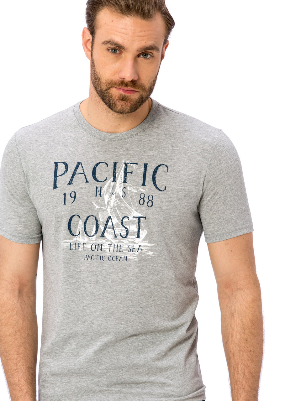 Сіра чоловіча футболка LC Waikiki/ЛС Вайки Pacific Coast