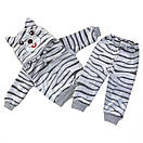 Костюм ясельний для хлопчика на кнопці з вишивкою велсофт, фото 5