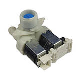 Клапан впускний 2/90 Whirlpool для пральної машини 481227128558 з панеллю на під'єднання фішки, фото 3