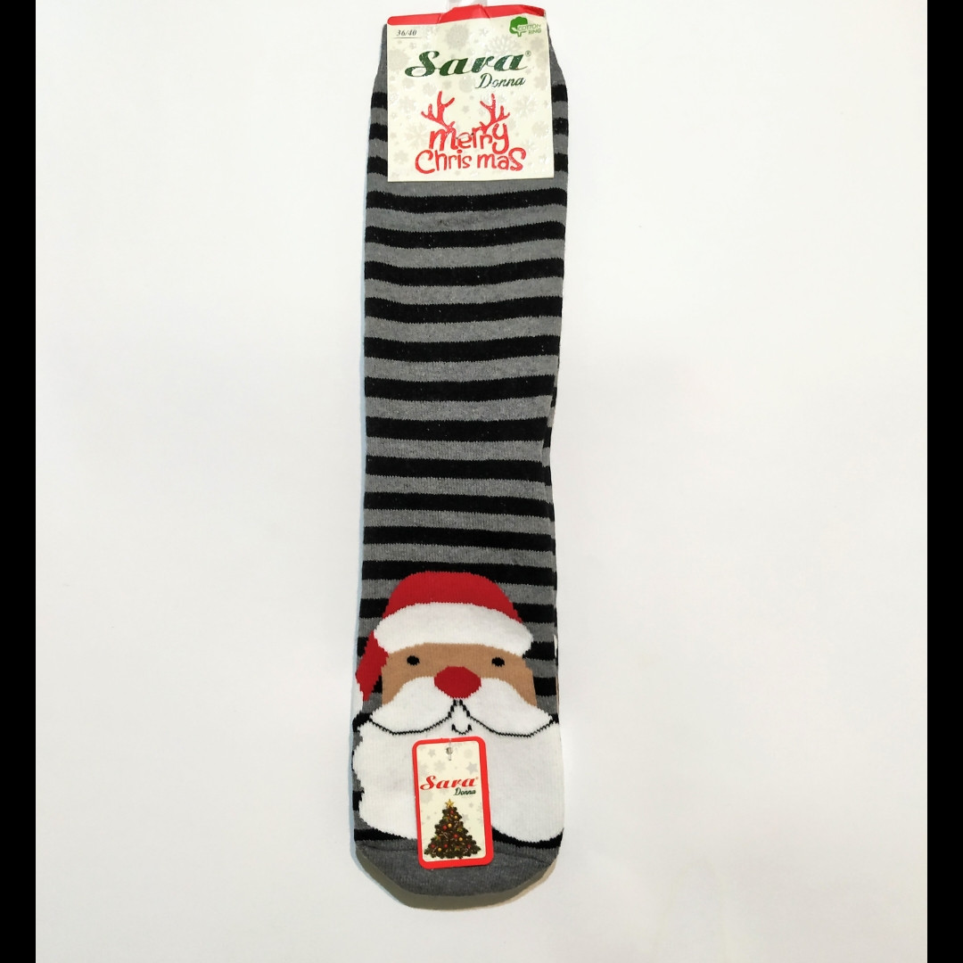 Шкарпетки махрові високі з дід морозом розмір 36-41, фото 1