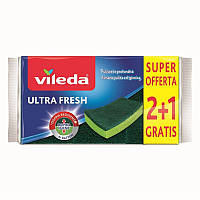 ГУБКА ДЛЯ ПОСУДУ ULTRA FRESH SPUGNA ABRASIVA 2+1pz VILEDA