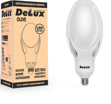 Лампа світлодіодна OLIVE 100W E40 6000 К 9000 Lm потужна Delux, промислова