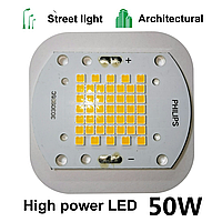 №144 Светодиод SMD 50W Philips White матрица 50w для прожектора 50w 30-36v
