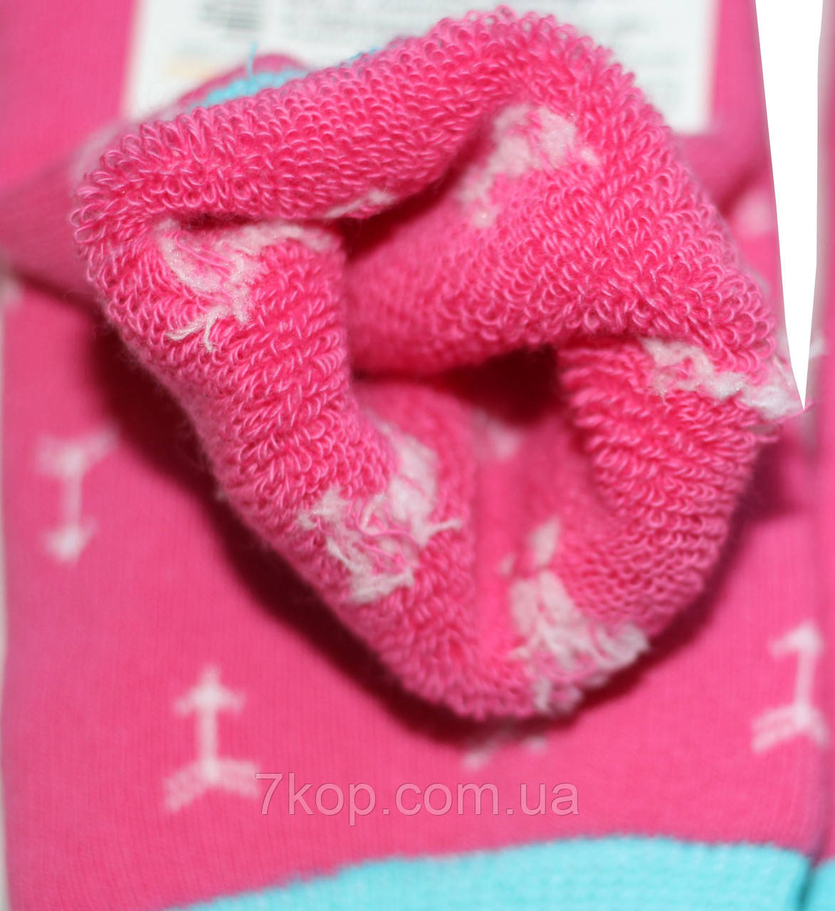 Розовые махровые детские носки, с лисичкой, р. 20-22, Дюна - фото 2 - id-p1098664183