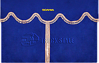 Штора на спальник з ламбрекеном 230х150 Scania Сканія (шторы в спальник)