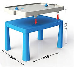 Набір столик + аерохокей і два стільця (04580/11) Блакитний, фото 3