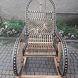 Плетена крісло-гойдалка з лози + коричневий ротанг розбірне, фото 6