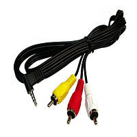 Кабель AV mini-jack 3.5 мм 4 pin — 3 RCA відео (hub_np2_0245)