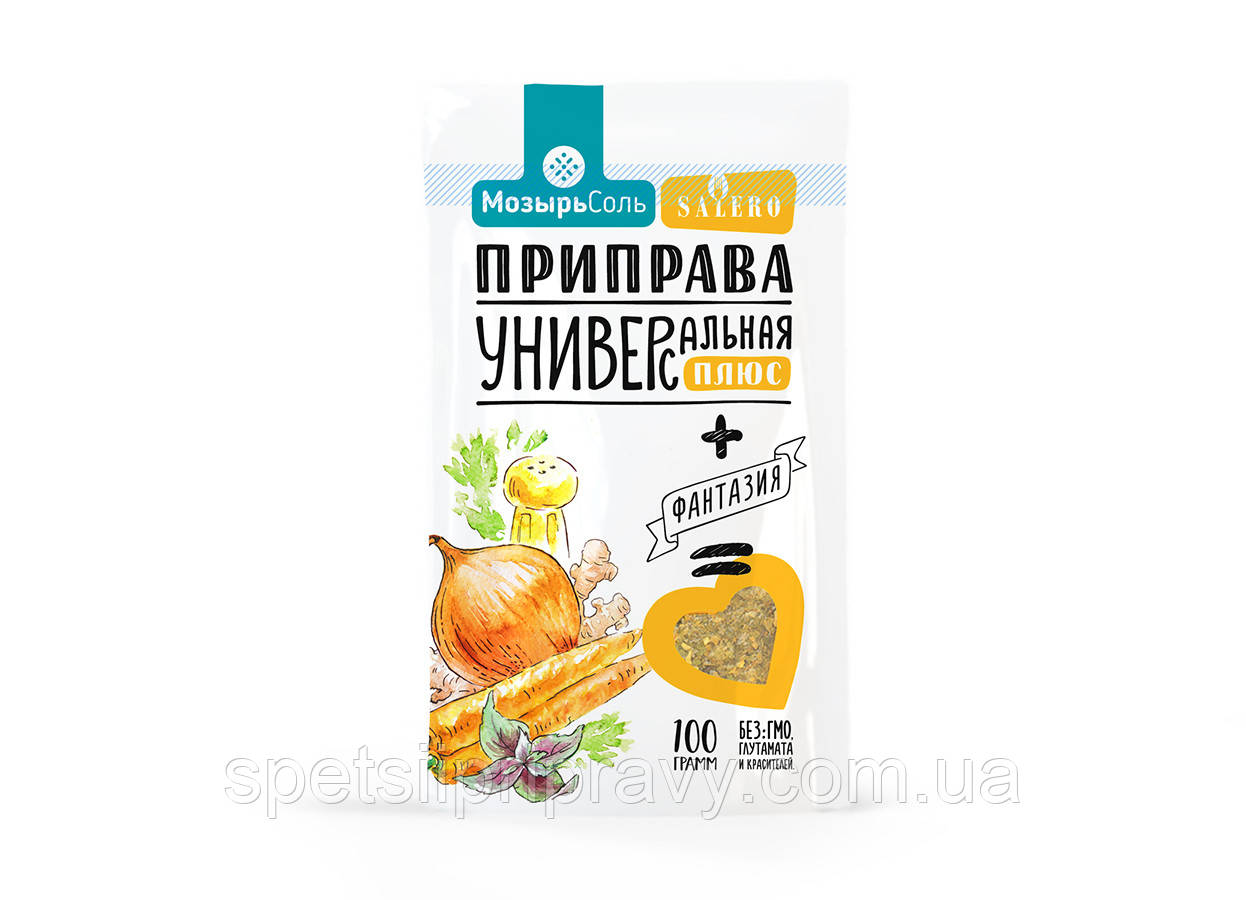 Приправа суха «Універсальна плюс» 100 г 🇧🇾 ТМ "Мозирсоль"