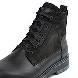 Черевики на овчині шкіра чорні широка стопа чоловіче зимове взуття Rosso Avangard Whisper 2 Modern, фото 5