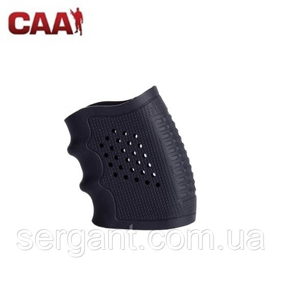 Накладка ергономічна гумова CAA TACTICAL (Ізраїль) на ручку пістолета ЧОРНА