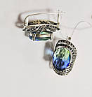 Сережки зі срібла з різнобарвним цирконієм Велич, фото 2