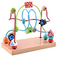 Деревянная игрушка Пальчиковый лабиринт с бусинками, развивающие товары для детей.