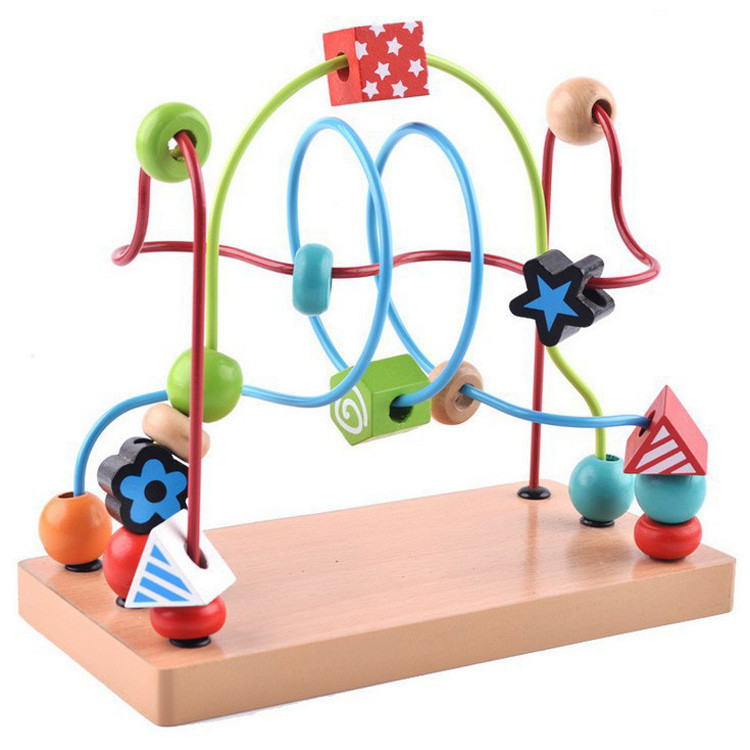 Деревянная игрушка Пальчиковый лабиринт с бусинками, развивающие товары для детей. - фото 1 - id-p1098849353