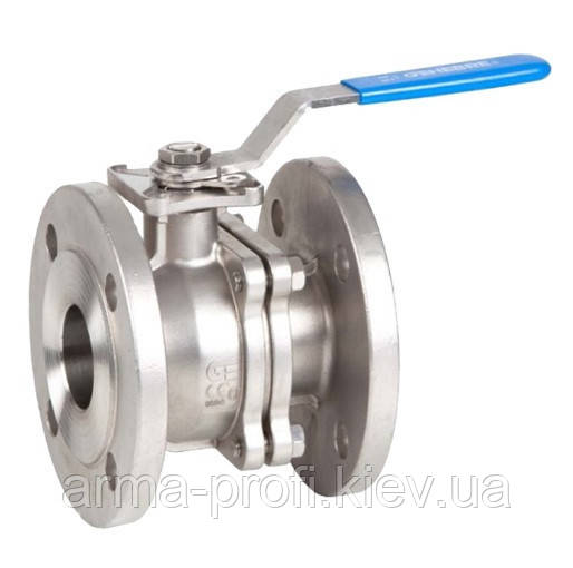 Кран кульовий фланцевий нержавіючий двоскладовий Genebre 2528 Ду 40