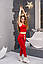 Теплий жіночий спортивний костюм з толстовкою на флісі червоного кольору, фото 7