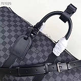 Дорожня сумка Луї Вітон, Damier Graphite 45, 50, 55 см, шкіряна, фото 8