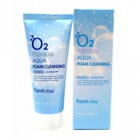 Киснева пінка для вмивання FarmStay O2 Premium Aqua Foam Cleansing 100 мл (775120), фото 1