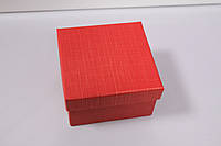 Коробочка для упаковки подарков квадратная красная 11 см