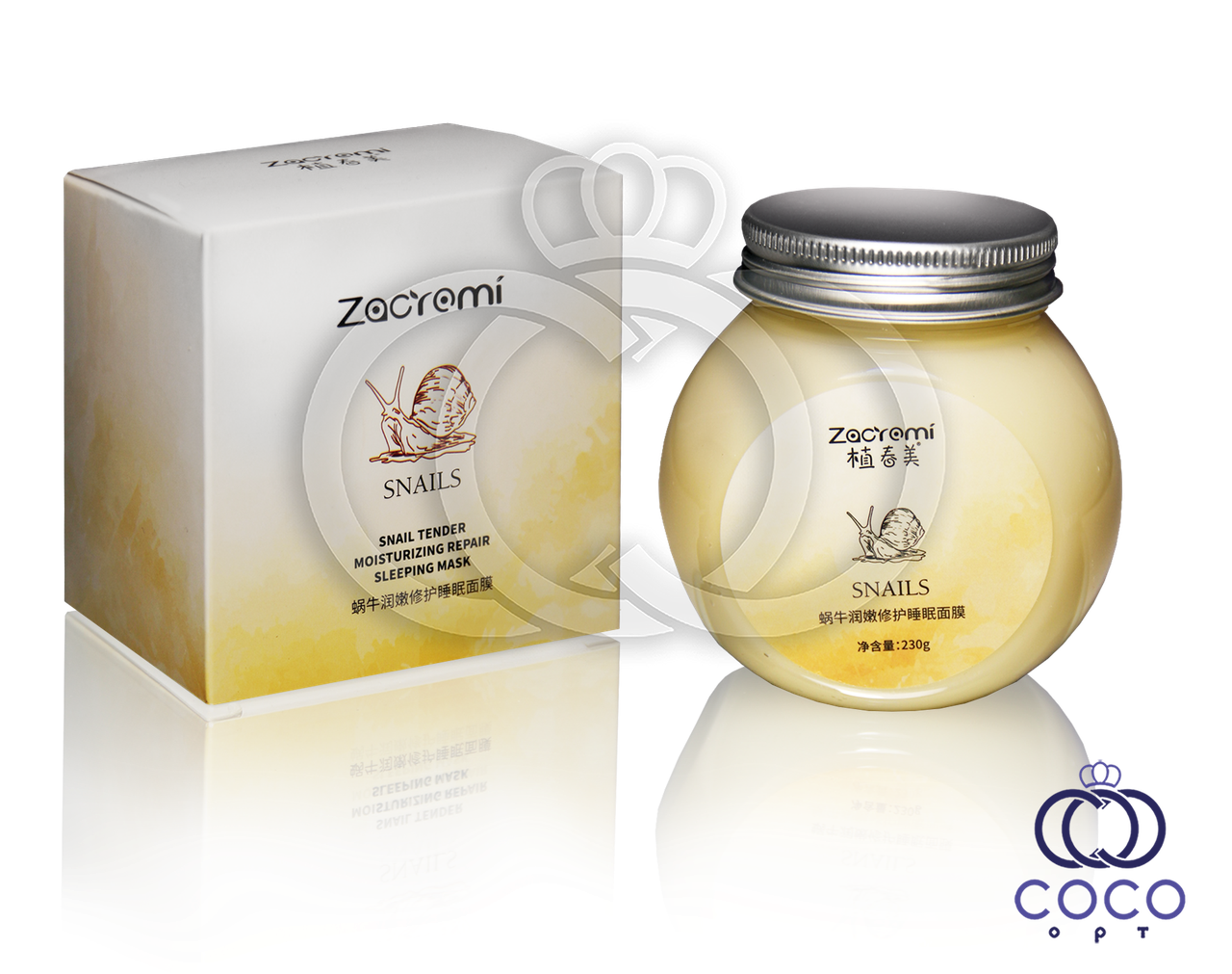 Восстанавливающая ночная маска с улиткой Snail Tender Moisturizing Repair Sleeping Mask, фото 1