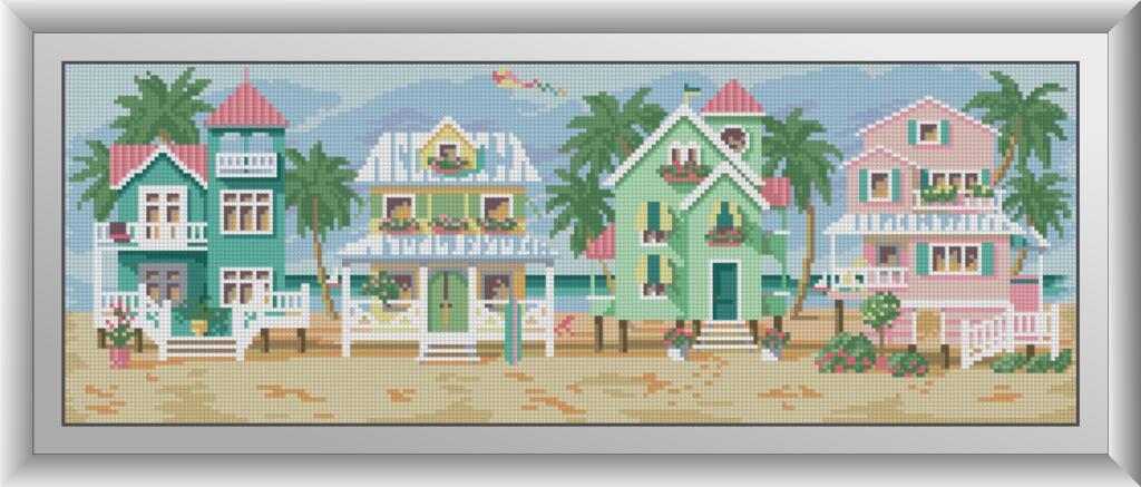 Алмазний живопис Морські котеджі Dream Art 30500 (22 x 62 см), фото 1
